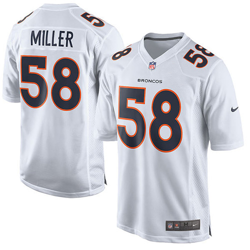 Youth Game Von Miller Nike Jersey White - #58 Event NFL Denver Broncos